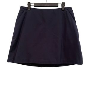 Adidas Women's Stretch Blue Golf Lined Skort Pockets Pull On Zipper, Size 12